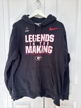 Nike Black Crewneck Hoodie with Red and White 'Legends in the Making' Graphic